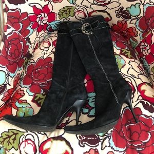 CASADEI Suede High Boots Size 8.5